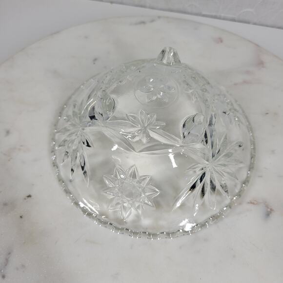 Vintage Crystal 3 Toed Footed Cut Glass Bowl 6.5"x2.5" Clear Candy Trinket Dish - Picture 11 of 16